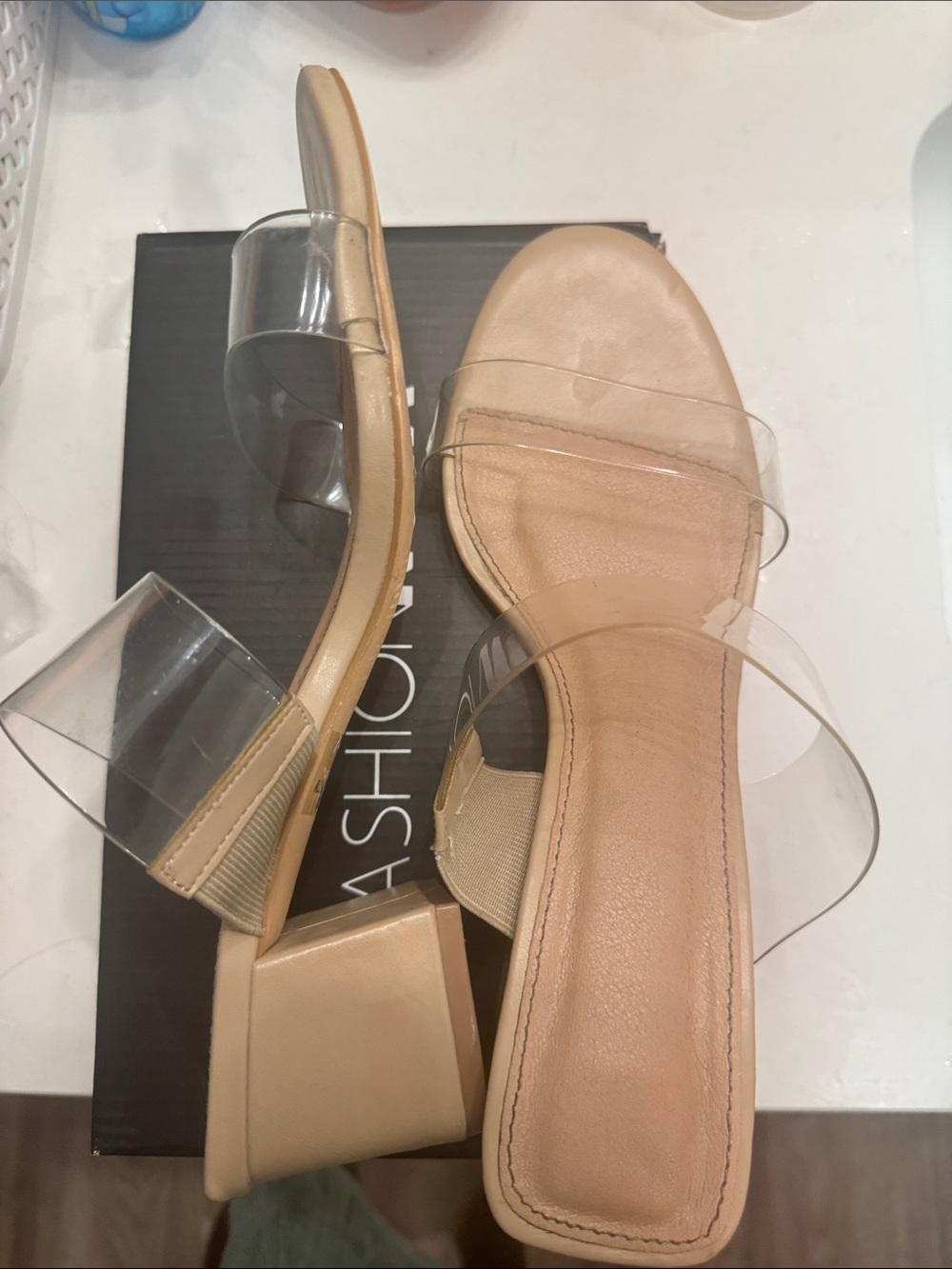 Clear Strap Nude Women’s Sandals